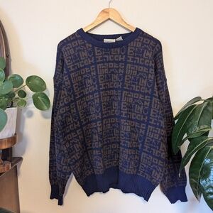 Boundary Waters | Vintage | Wool Blend Graphic Grandpa Sweater